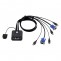 2-Port USB VGA Cable KVM Switch with Remote Port Selector