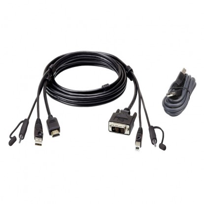 1.8M USB HDMI to DVI-D Secure KVM Cable Kit