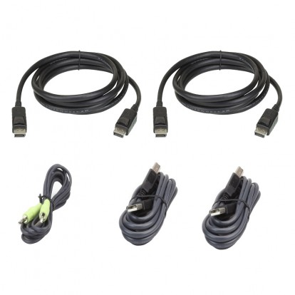 1.8M USB DisplayPort Dual Display Secure KVM Cable Kit