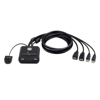 2-Port USB FHD HDMI Cable KVM Switch