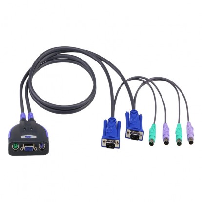 2-Port PS/2 VGA Cable KVM Switch (0.9m)