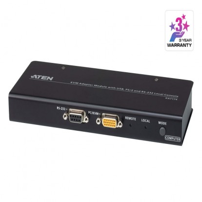 KVM Adapter Module with USB, PS/2, and RS-232 Local Console