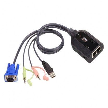 USB VGA/Audio Virtual Media KVM Adapter with Dual Output