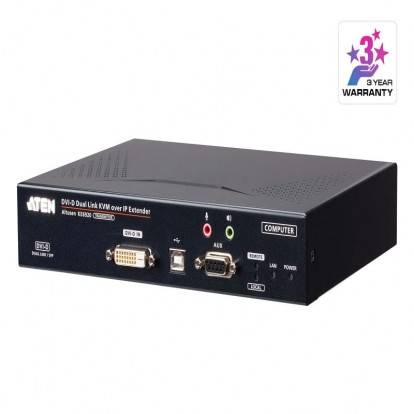 2K DVI-D Dual-Link KVM over IP Transmitter with Dual SFP